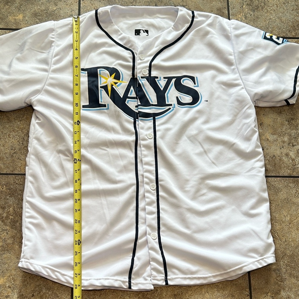 Devil Rays White Baseball Reversible Jersey - image 5